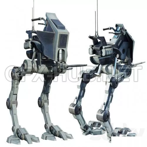PBR Game 3D Model – Star Wars AT-RT Walker