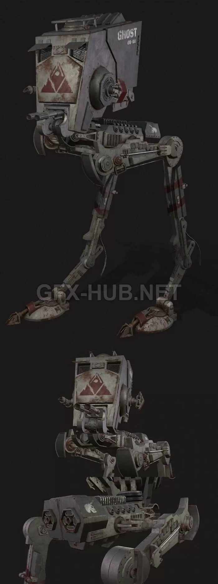 PBR Game 3D Model – Star Wars AT-ST