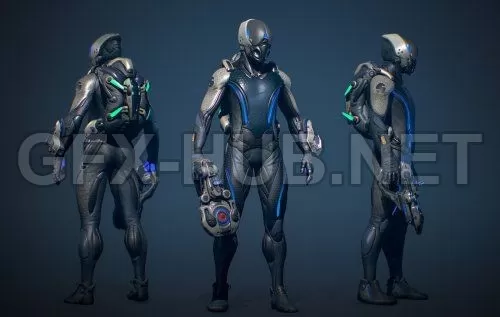 PBR Game 3D Model – Synedrion Infiltrator