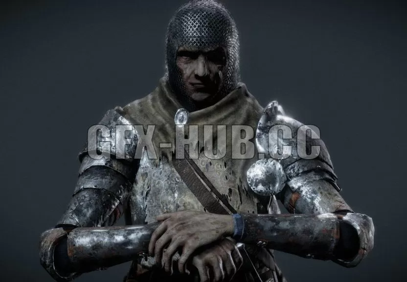 PBR Game 3D Model – The Resolute Knight