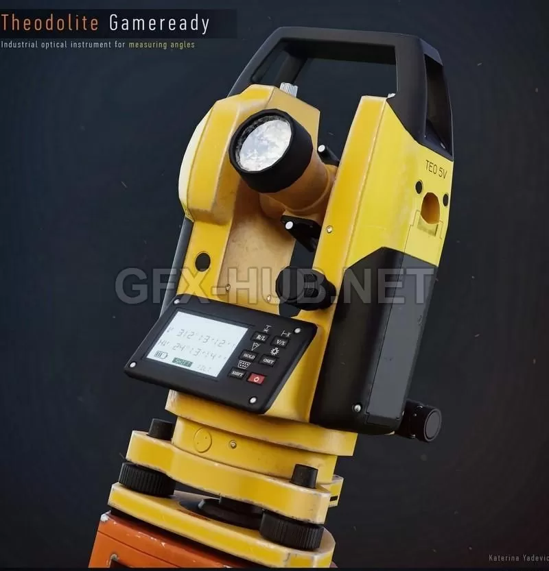 PBR Game 3D Model – Theodolite Gameready