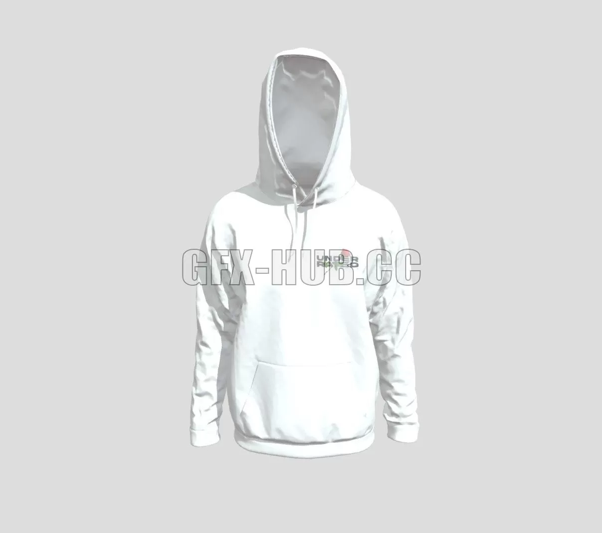 PBR Game 3D Model – UnderRated Hoodie