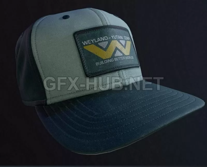 PBR Game 3D Model – Weyland-Yutani Cap