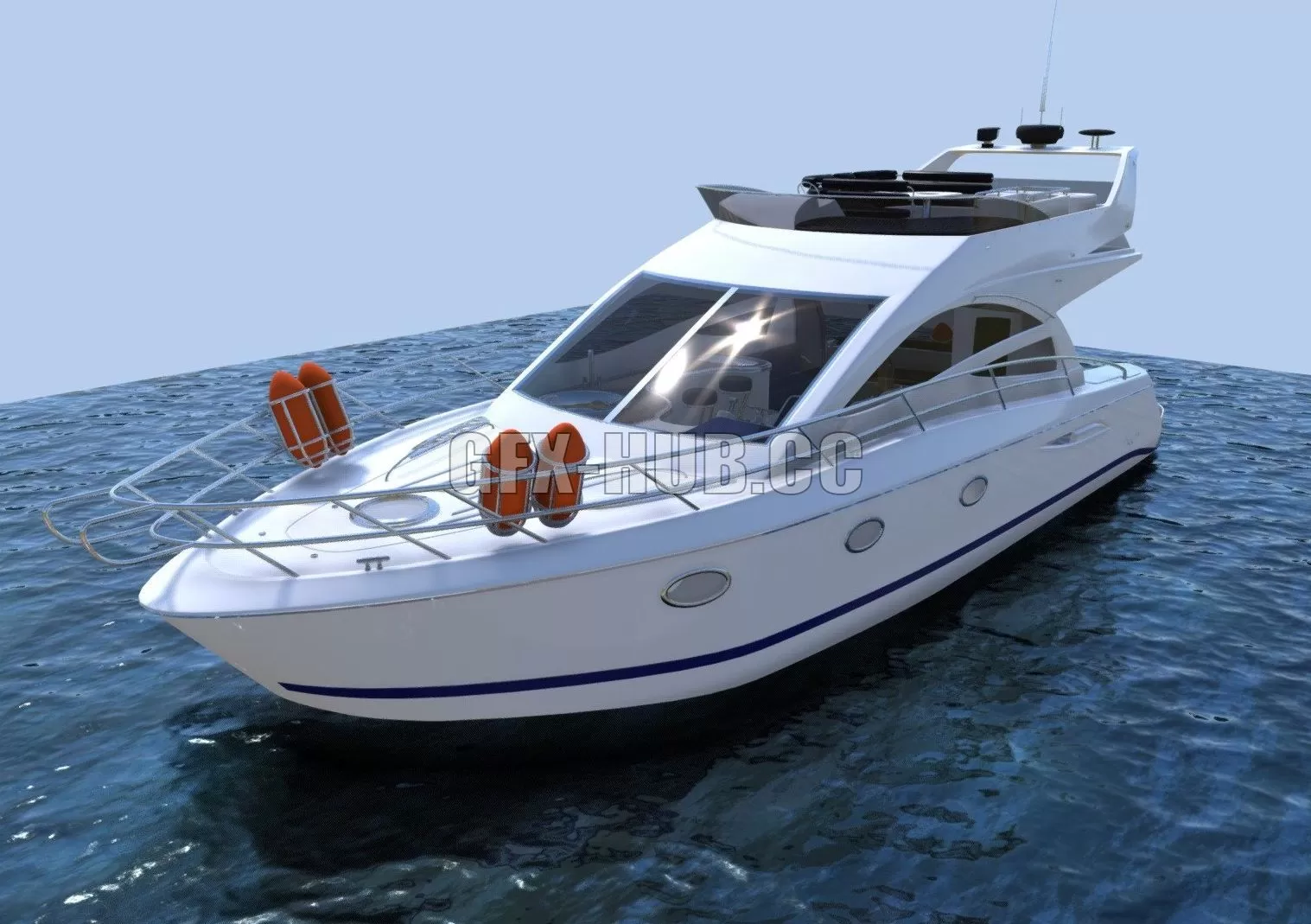 PBR Game 3D Model – Yacht Cruise 208