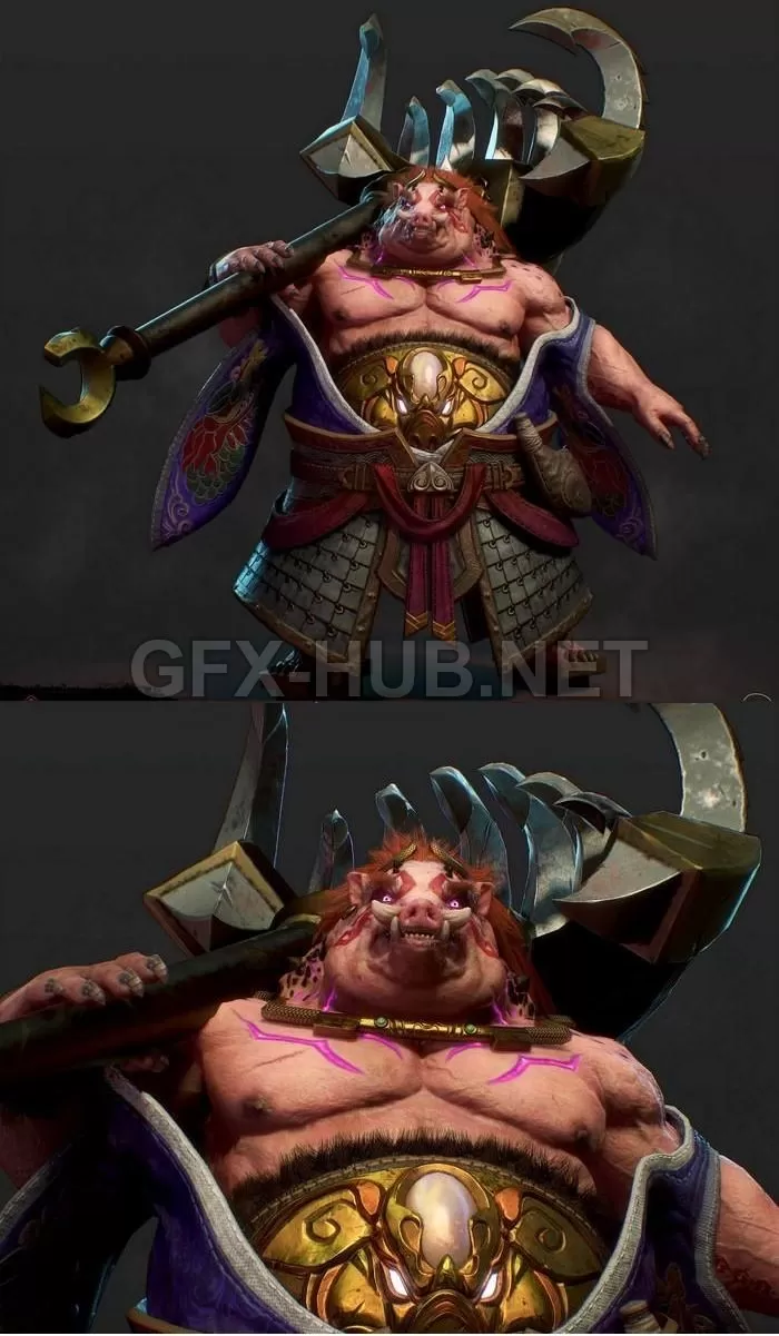 PBR Game 3D Model – Zhu Mo Lie
