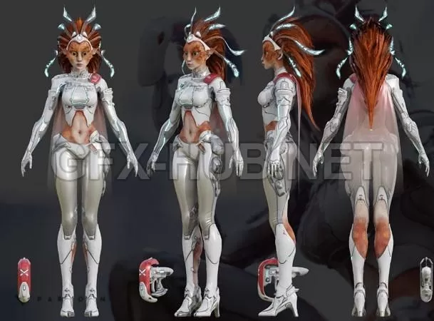 PBR Game 3D Model – Zinx – Paragon