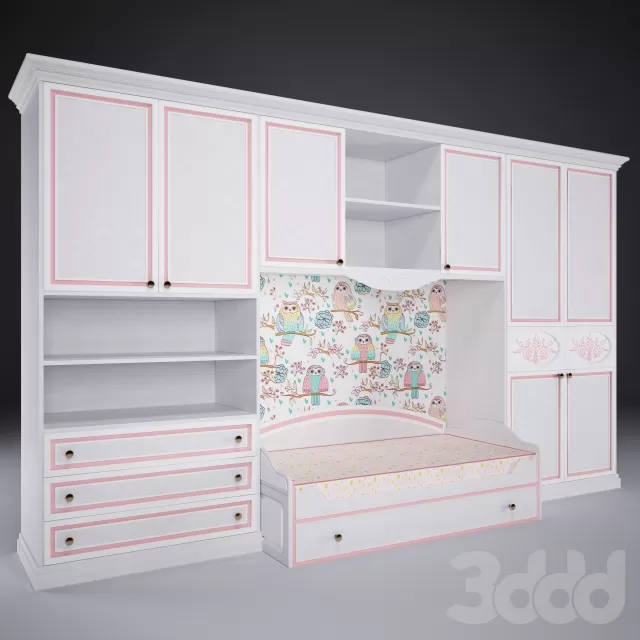 CHILDRENS ROOM DECOR – Детская кровать со шкафами