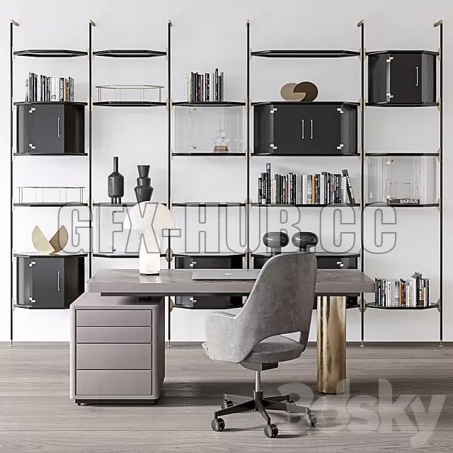 FURNITURE 3D MODELS – Baxter Office Set 2