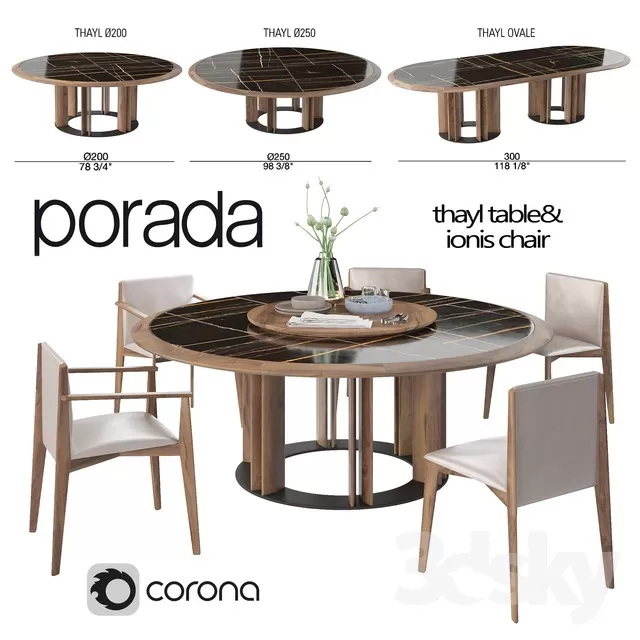 3DSKYMODEL – Dining Table sets – 4037