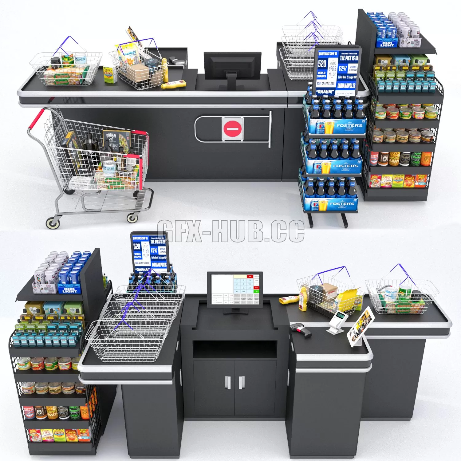 FURNITURE 3D MODELS – JC Checkout Counter