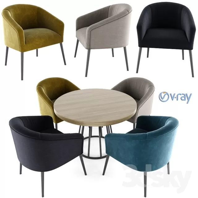 3DSKYMODEL – Dining Table sets – 4087