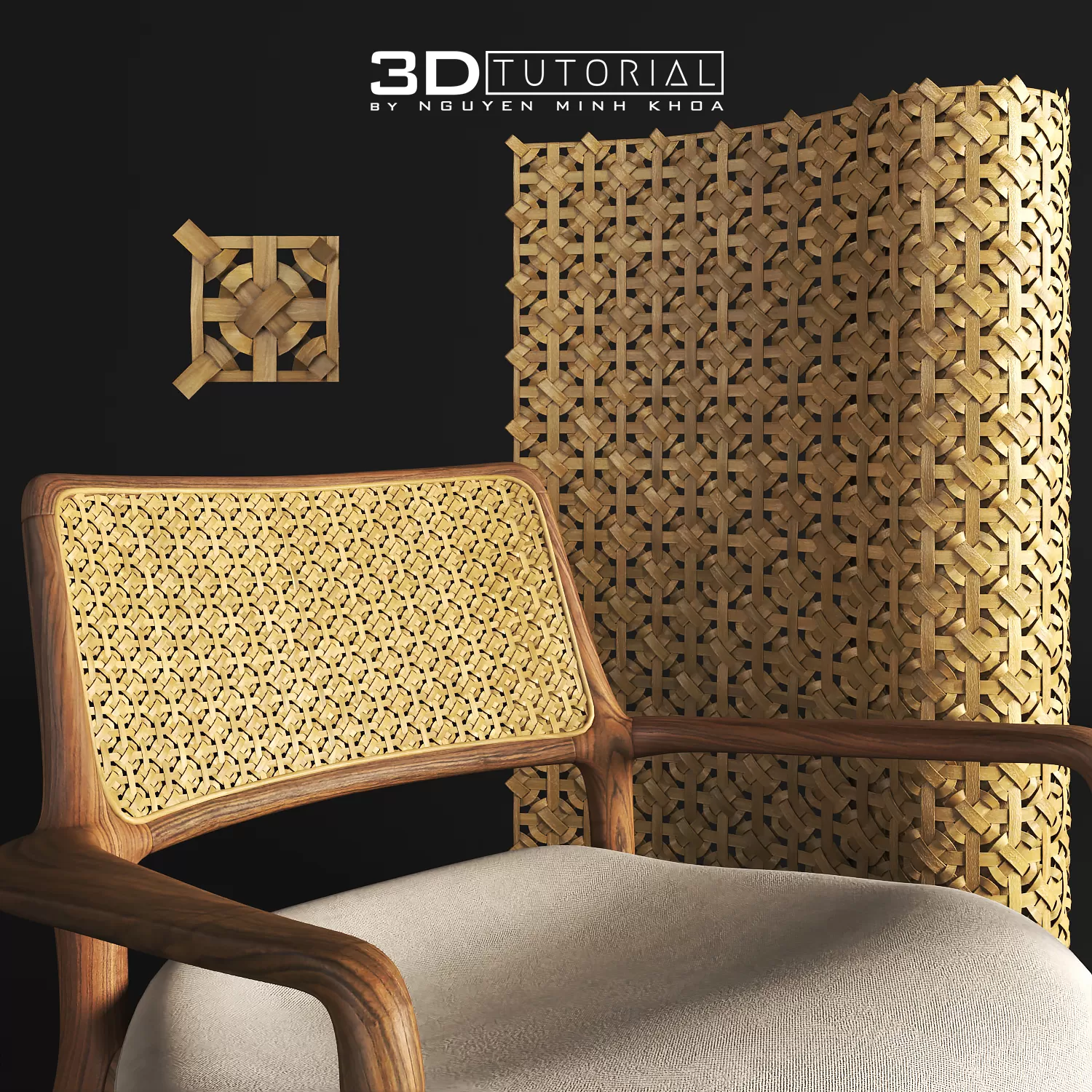 FURNITURE 3D MODELS – Mẫu 16 đan mây tre 3dtutorial byNguyenMinhKhoa