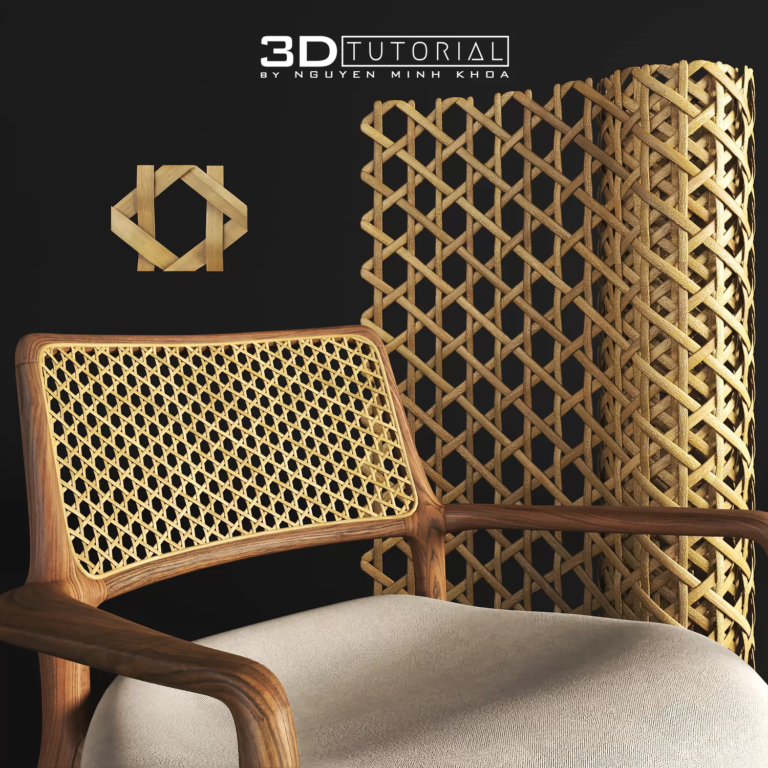 FURNITURE 3D MODELS – Mẫu 17 đan mây tre 3dtutorial byNguyenMinhKhoa