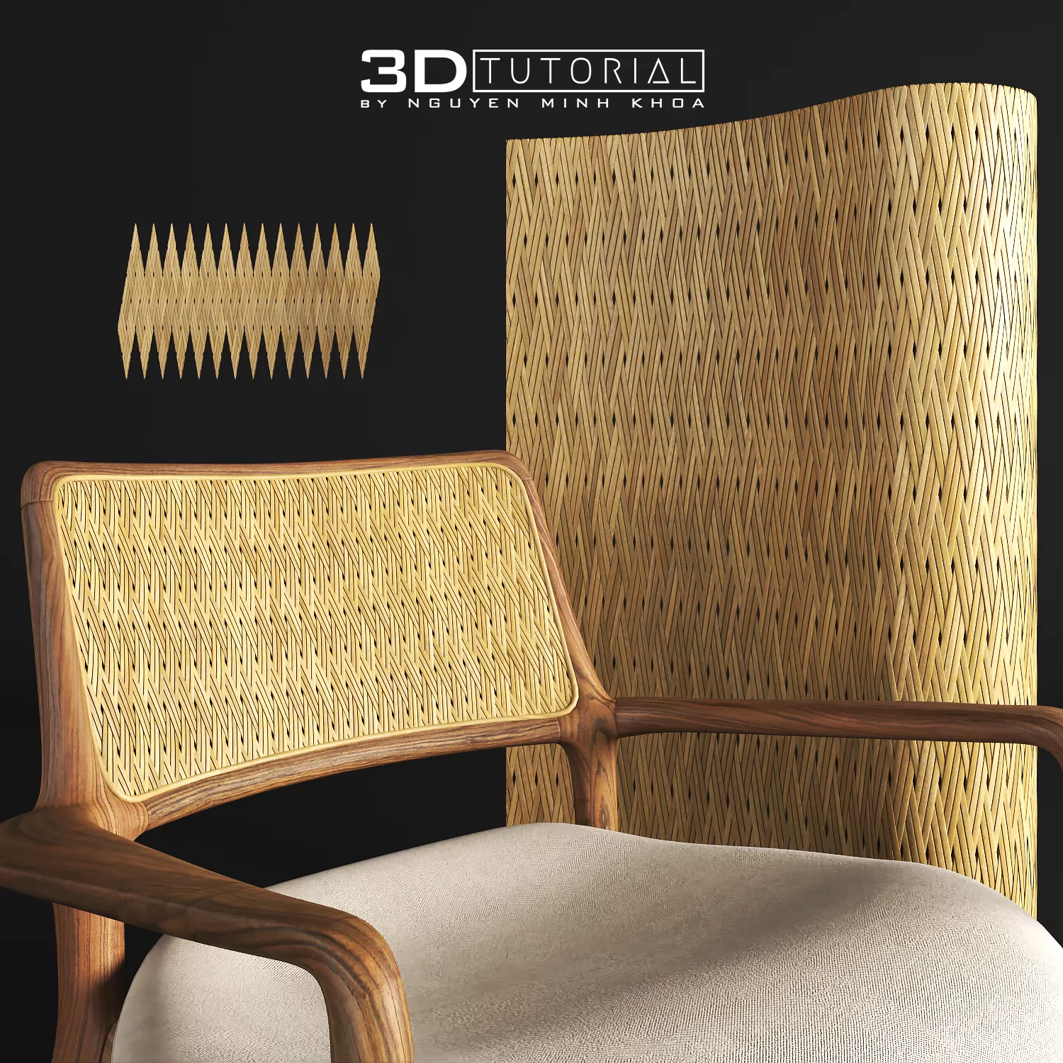 FURNITURE 3D MODELS – Mẫu 2 đan mây tre 3dtutorial byNguyenMinhKhoa