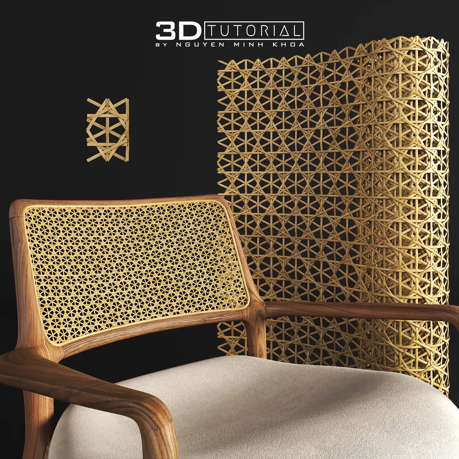 FURNITURE 3D MODELS – Mẫu 5 đan mây tre 3dtutorial byNguyenMinhKhoa