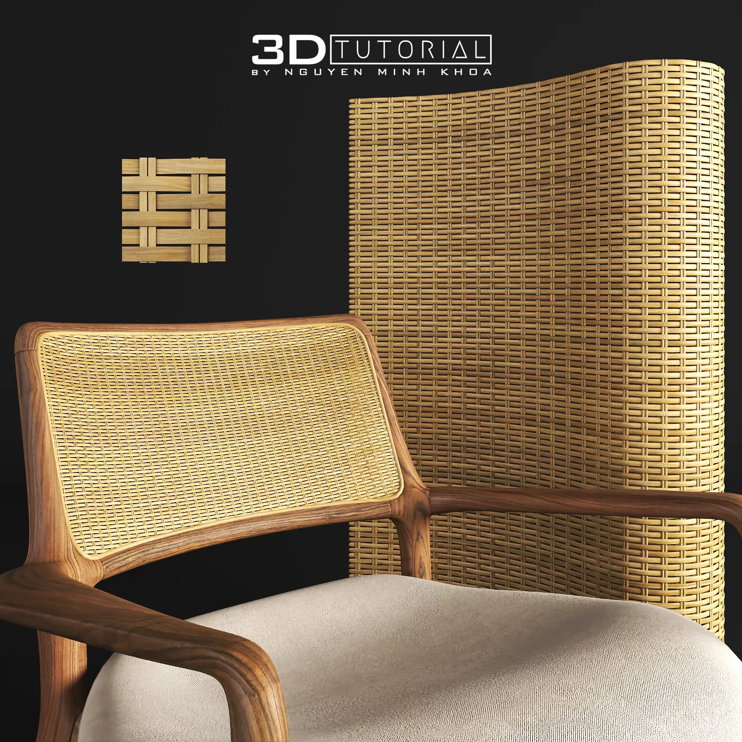 FURNITURE 3D MODELS – Mẫu 6 đan mây tre 3dtutorial byNguyenMinhKhoa