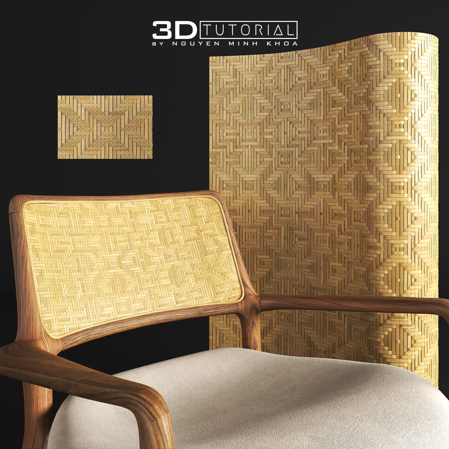 FURNITURE 3D MODELS – Mẫu 7 đan mây tre 3dtutorial byNguyenMinhKhoa