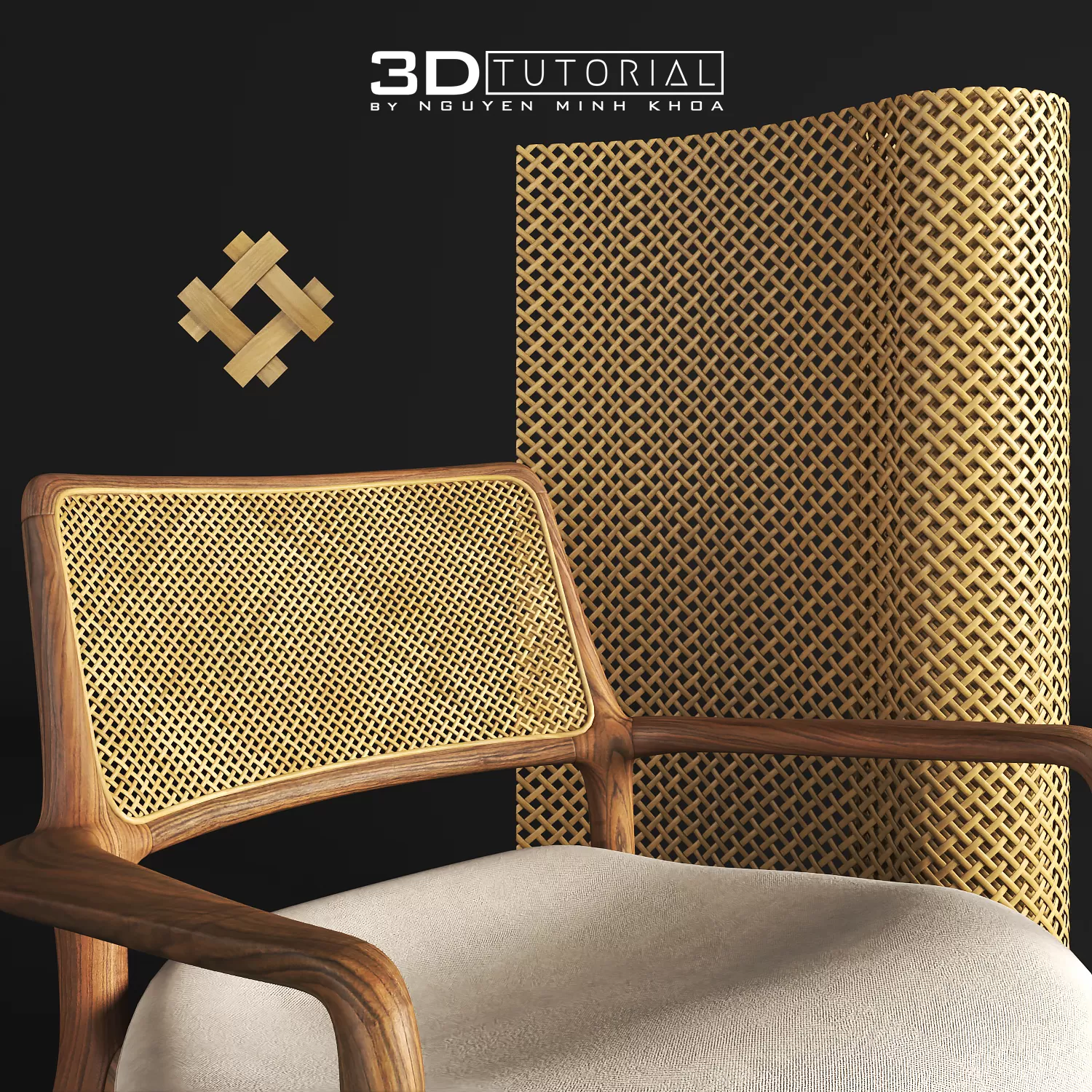 FURNITURE 3D MODELS – Mẫu 8 đan mây tre 3dtutorial byNguyenMinhKhoa