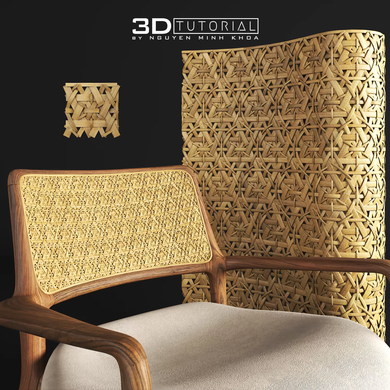 FURNITURE 3D MODELS – Mẫu 9 đan mây tre 3dtutorial byNguyenMinhKhoa