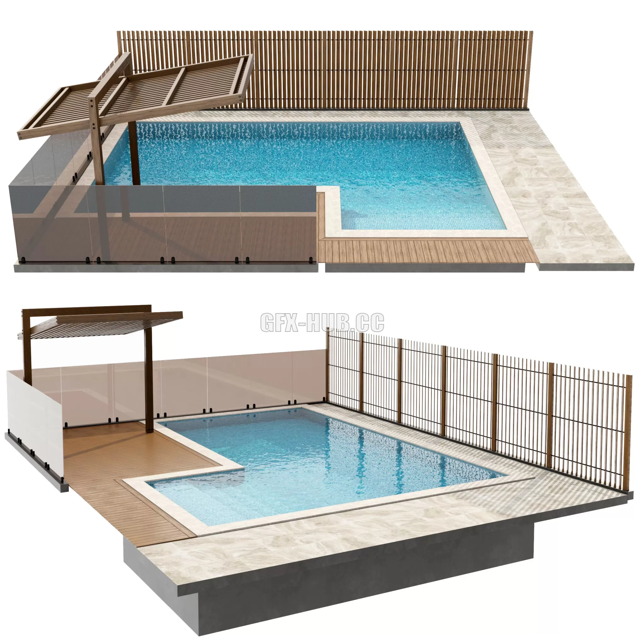 FURNITURE 3D MODELS – Swimming Pool 01