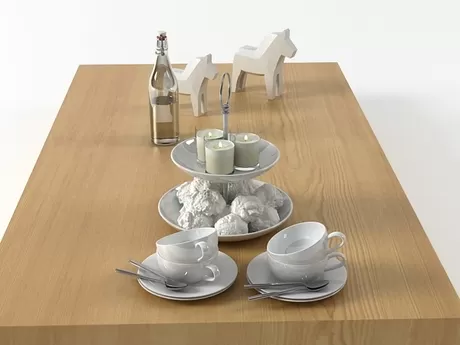 FURNITURE 3D MODELS – table set 01 p4656