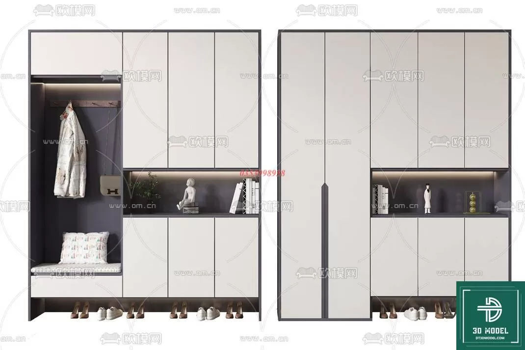 SHOES – CLOTHES – CABINET – 3D MODELS – 053