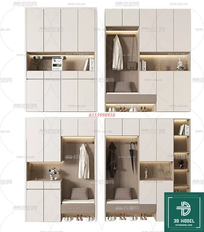 SHOES – CLOTHES – CABINET – 3D MODELS – 057