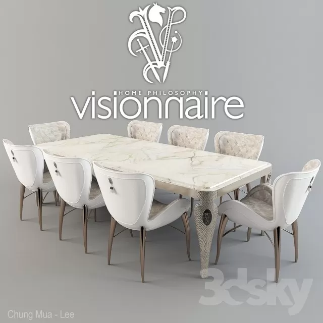 CLASSIC TABLES AND CHAIRS – 3D MODELS – 005