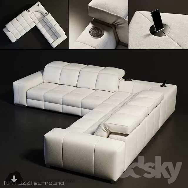 MODERN SOFA L TYPE – 3DMODELS – 007