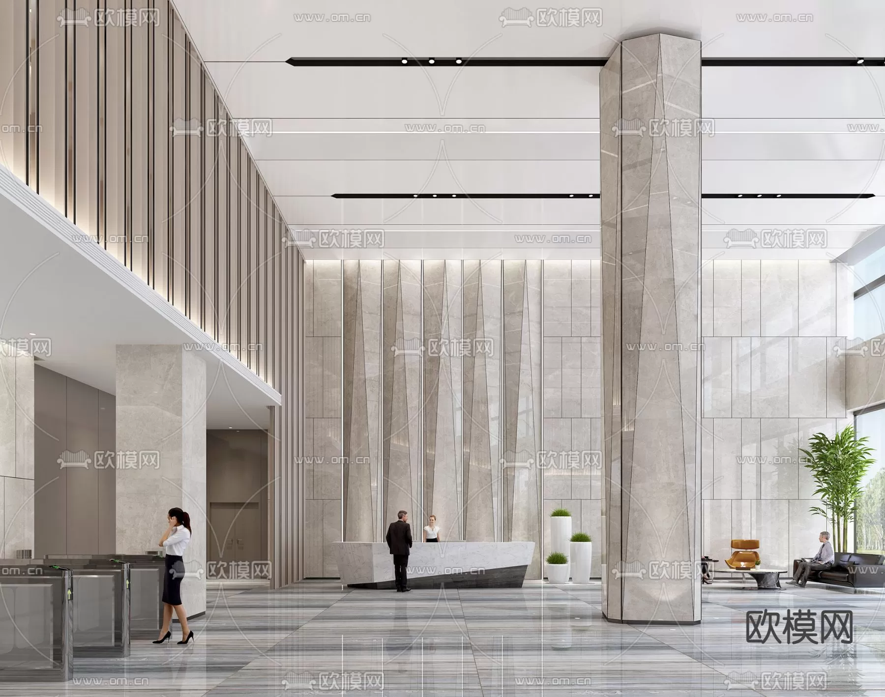 OFFICE LOBBY – 3D MODELS – 014