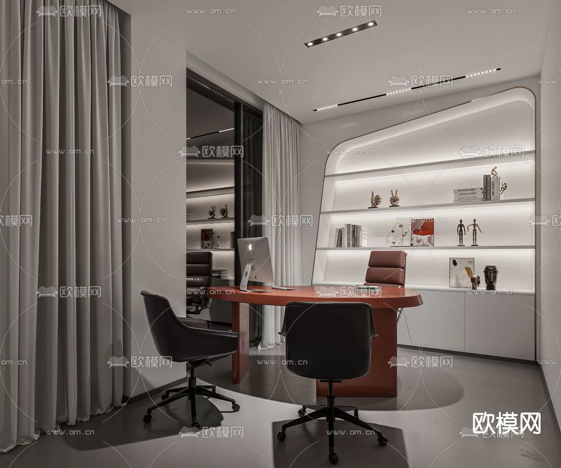 OFFICE ROOM – 3D BLOCK – 3D MODELS – 029