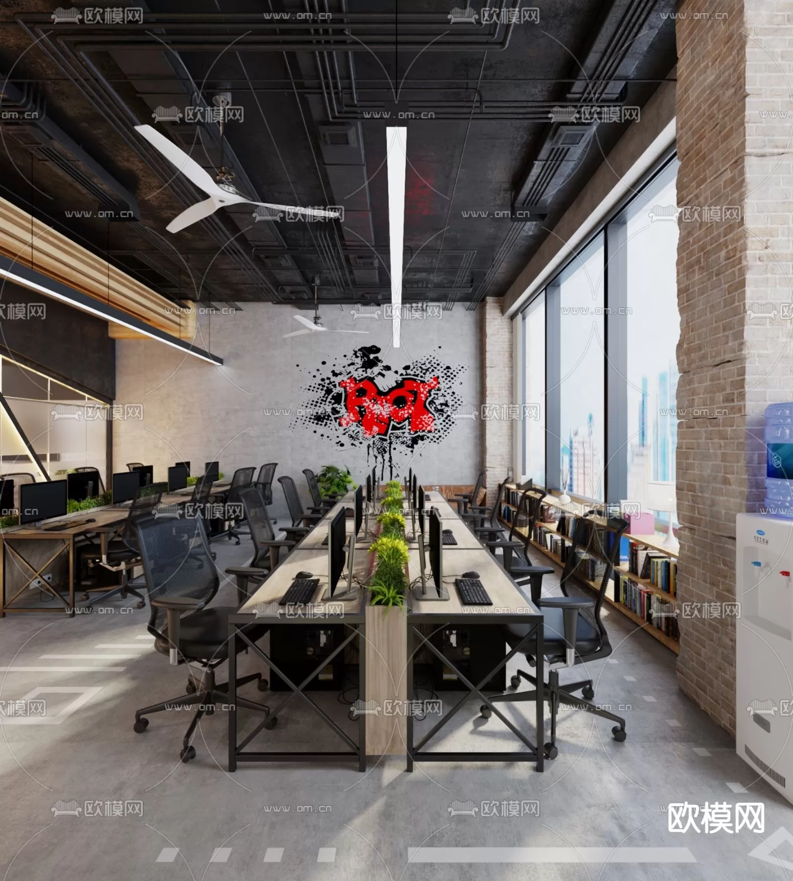 OFFICE ROOM – 3D BLOCK – 3D MODELS – 034
