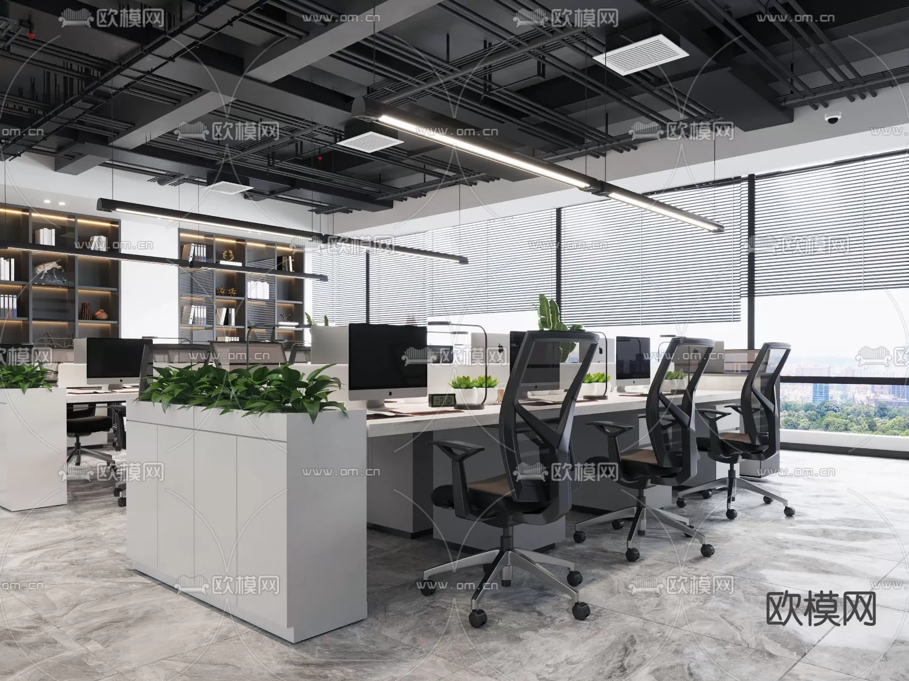 OFFICE ROOM – 3D BLOCK – 3D MODELS – 038