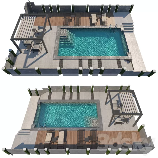 Architecture – 3D Models – Gazebo and Swimming Pool # 5