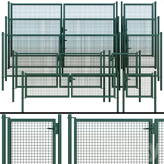 Architecture – 3D Models – Metal Gate Wicket set
