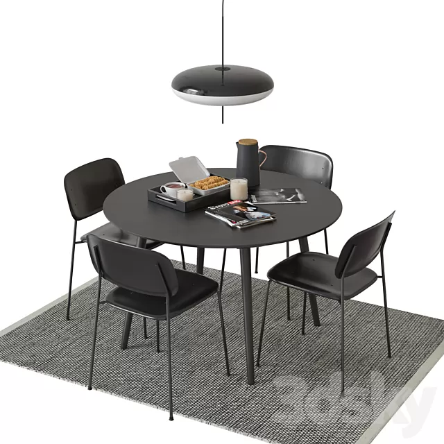 Furniture – Table and Chairs (Set) – 3D Models – 0098