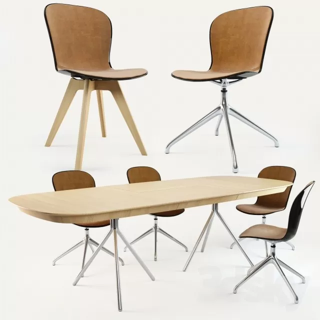 Furniture – Table and Chairs (Set) – 3D Models – 0317