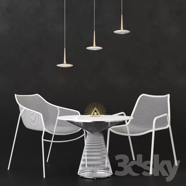 Furniture – Table and Chairs (Set) – 3D Models – 0326