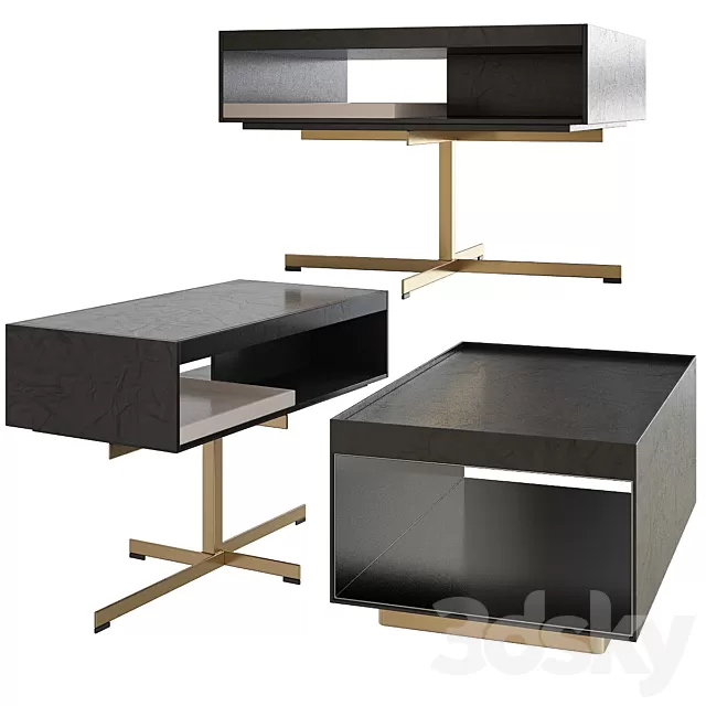 Table 3D Models – Close Minotti coffee tables