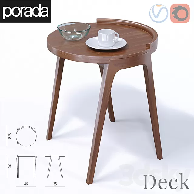 Table 3D Models – Coffee table porada
