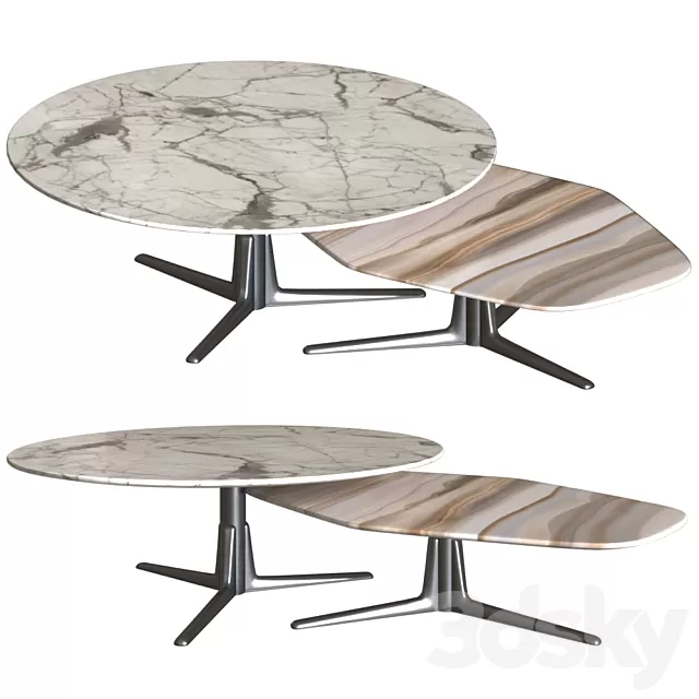 Table 3D Models – Flexform Sveva two small tables