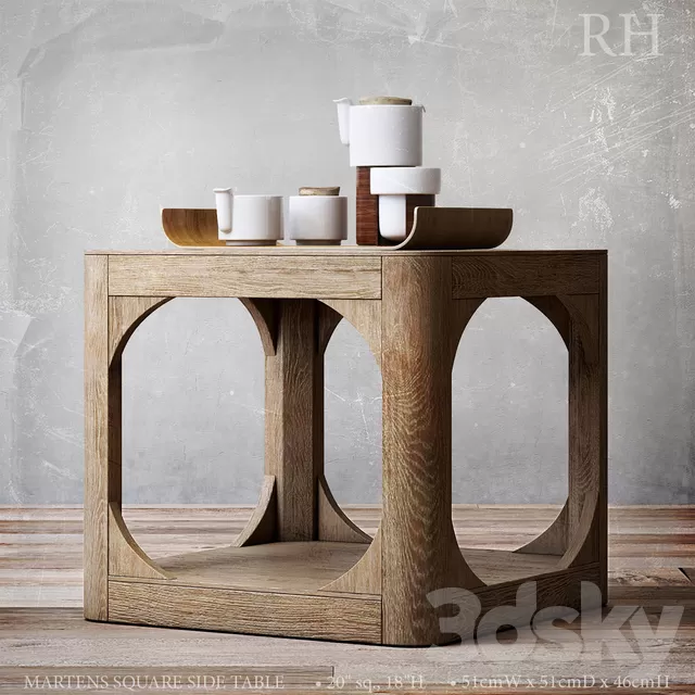 Table 3D Models – MARTENS SQUARE SIDE TABLE 20sq
