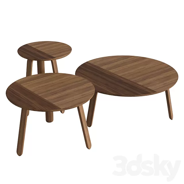Table 3D Models – Paper coffee table by GamFratesi