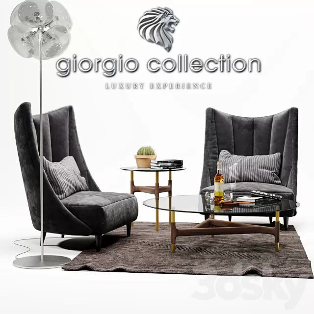 Armchair 3D Models – Armchair Anthea giorgio collection