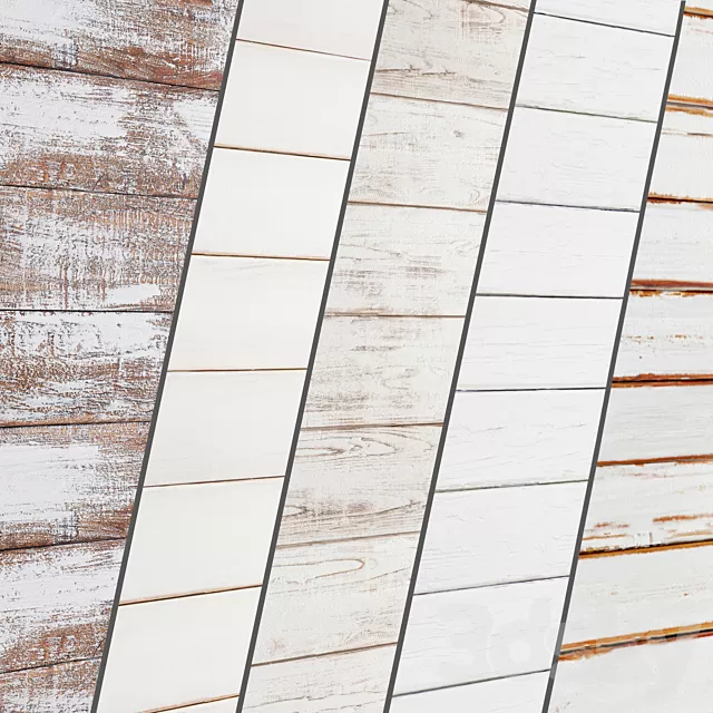 Material – 3D Download – Collection of white panels made of wood 5 pcs