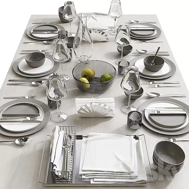 Kitchen – Tableware 3D Models – Table setting 8 3D model