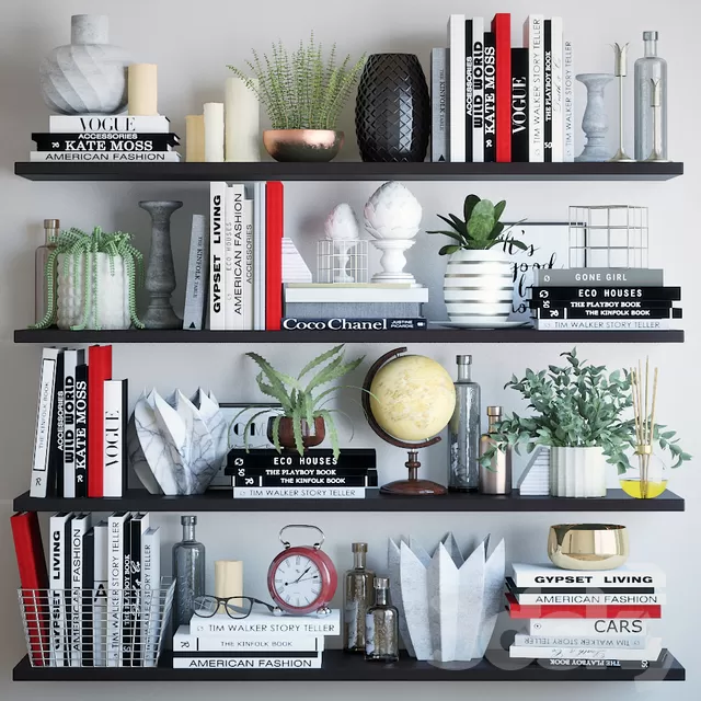 Decorative – Set – 3D Models – Black and white decor set 4 (max 2011)