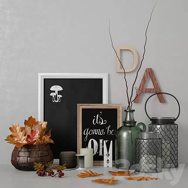 Decorative – Set – 3D Models – Decor (autumn set)