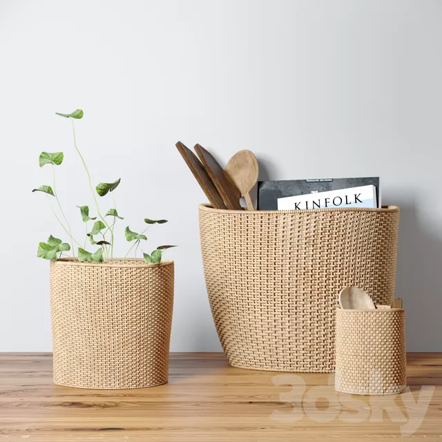 Decorative – Set – 3D Models – Decorative set with baskets