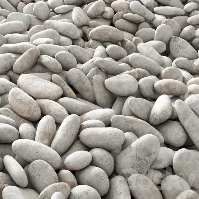 Other Decorative Objects – 3D Models – Pebble white road 3D model